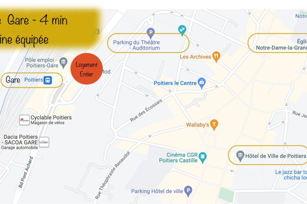 Appartement En Face De La Gare - Centre Ville بواتييه المظهر الخارجي الصورة